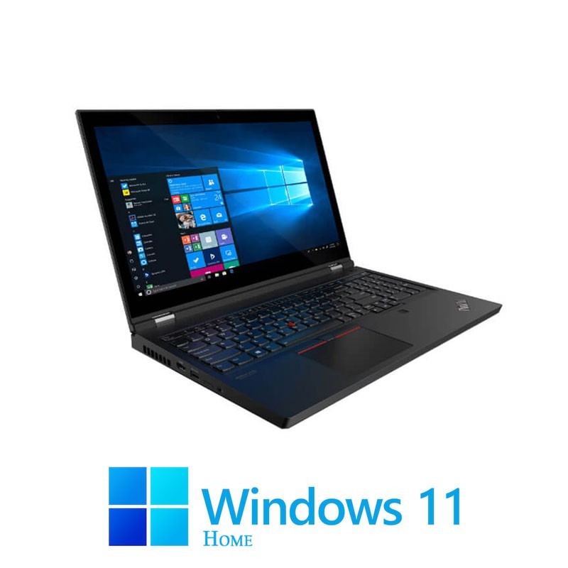 Laptopuri Lenovo P15 Gen 1, i7-10750H, SSD, Display NOU, Quadro T1000, Win 11 Home