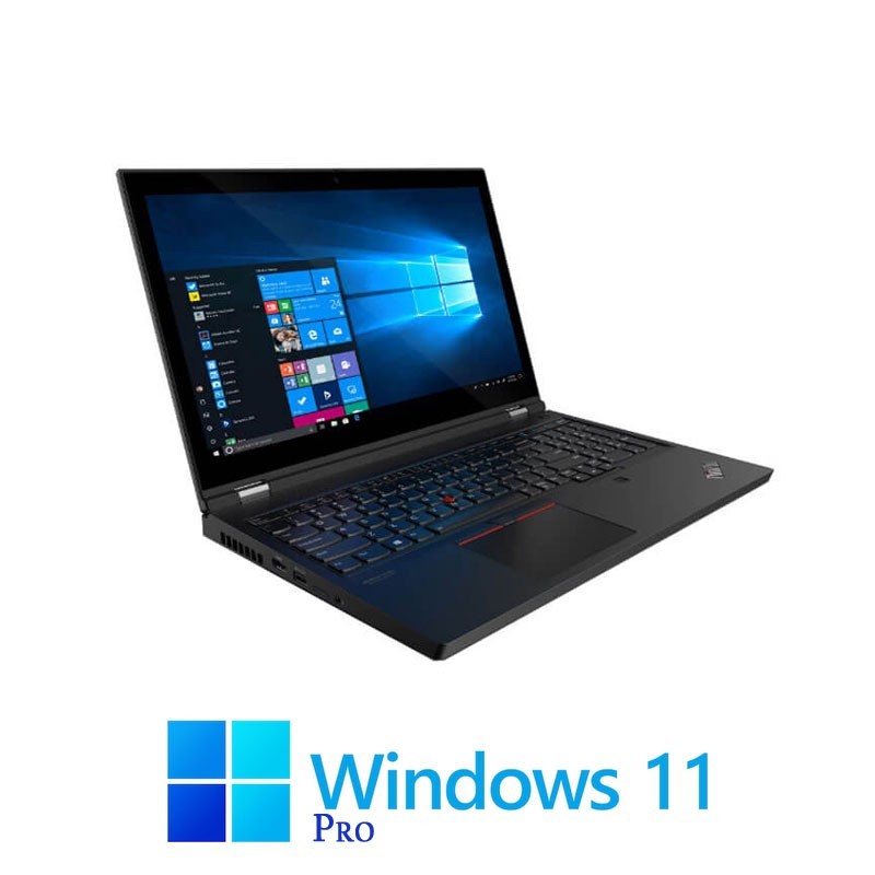 Laptopuri Lenovo P15 Gen 1, i7-10750H, SSD, Display NOU, Quadro T1000, Win 11 Pro