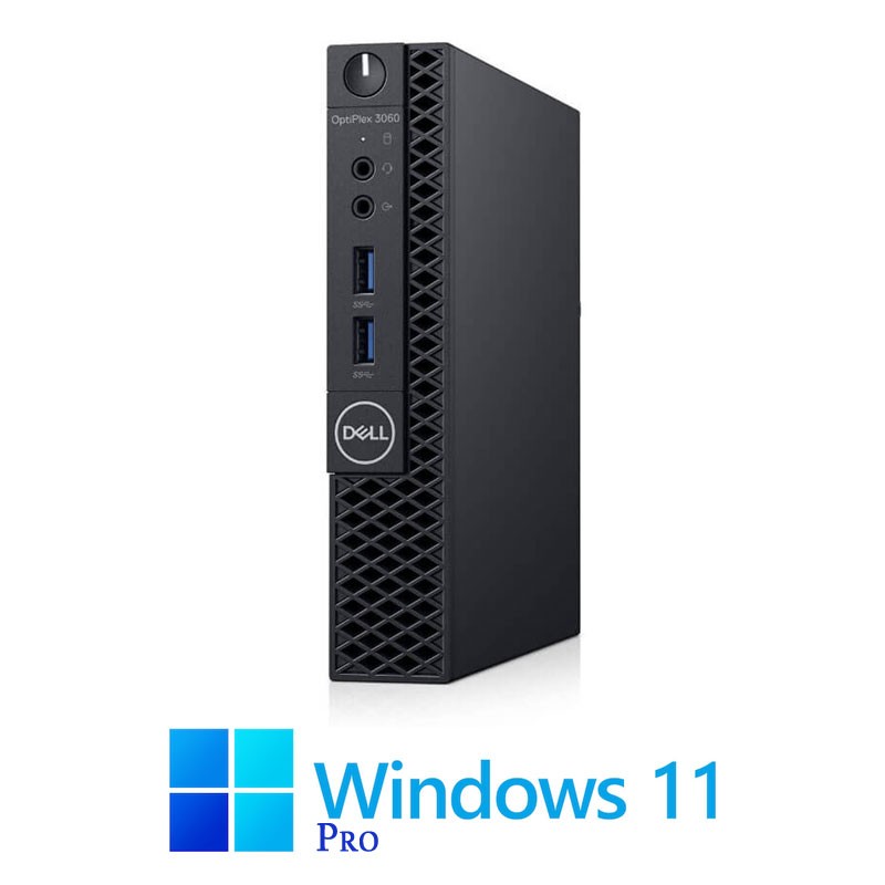 Mini Calculatoare Dell OptiPlex 3060, Hexa Core i5-9500T, 16GB DDR4, 256GB SSD, Win 11 Pro